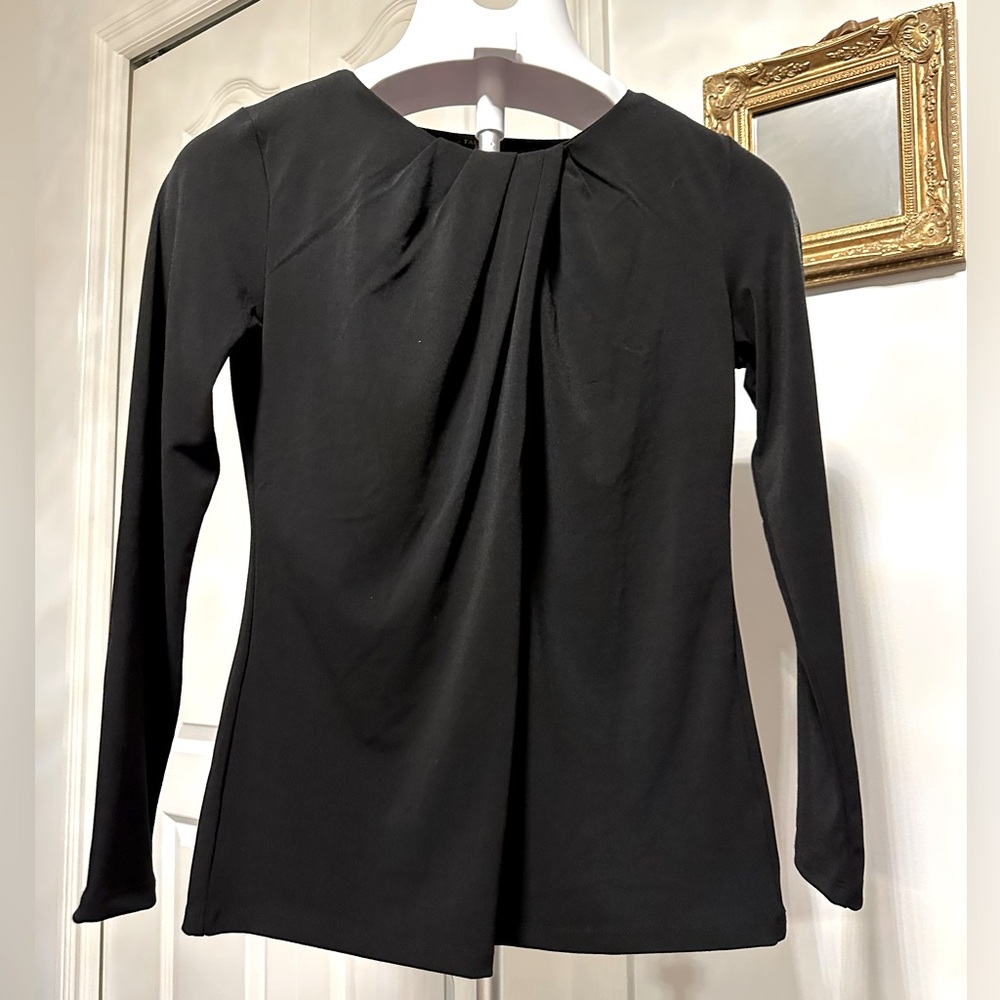 Talbots, Elegant Black Top, S(Petite)